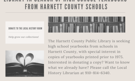 The Harnett County Library is in Need of High School Yearbooks from Harnett County Schools