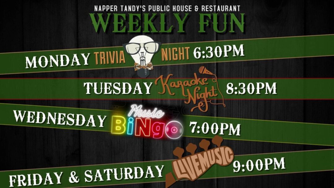 KARAOKE AT NAPPER TANDY’S PUBLIC HOUSE AND RESTAURANT Angier Chamber