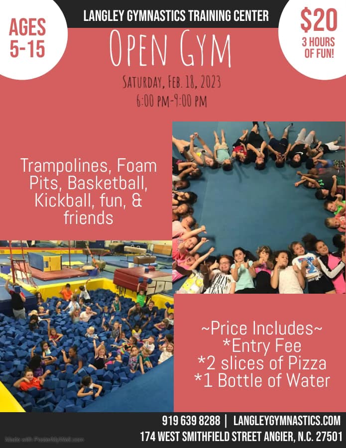 Open Gym at Langley Gymnastics Angier Chamber of Commerce