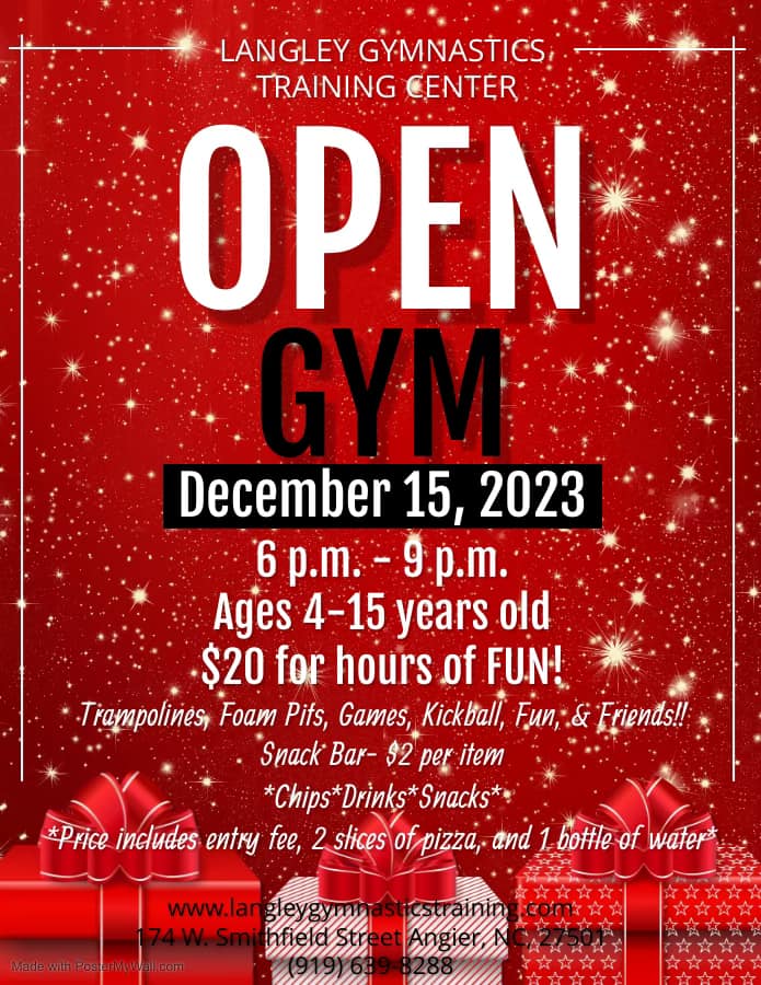 Langley Gymnastics Open Gym Angier Chamber of Commerce