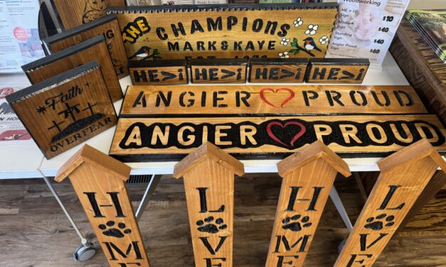 We’re proud to highlight some of the beautiful, hand-carved cedar and pine pieces created by ACOC member, Mark Champion