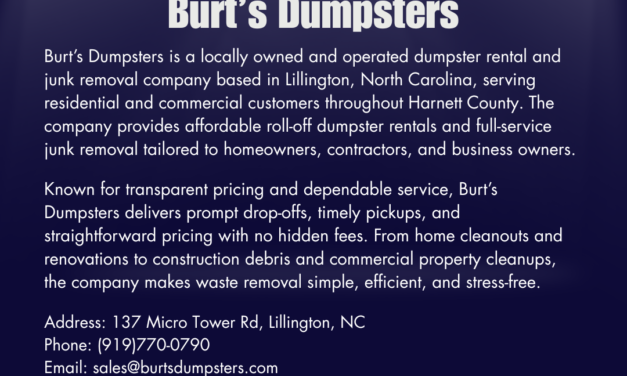 Welcome to the Chamber, Burt’s Dumpsters