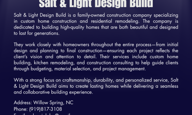 Welcome to the Chamber, Salt & Light Design Build