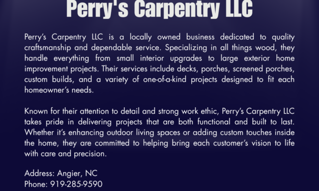 Welcome to the Chamber, Perry’s Carpentry LLC