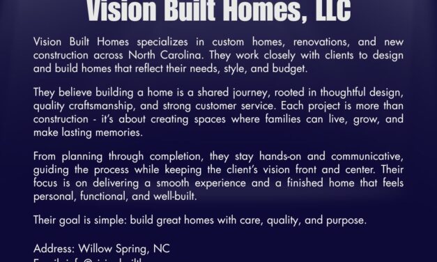 Welcome to the Chamber, Vision Built Homes, LLC