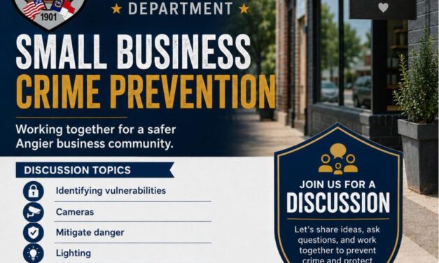 The ACOC is partnering with the Angier Police Department to support our local small businesses with practical crime prevention tips and resources