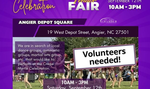 Volunteer Entertainment needed for the upcoming Crepe Myrtle Celebration